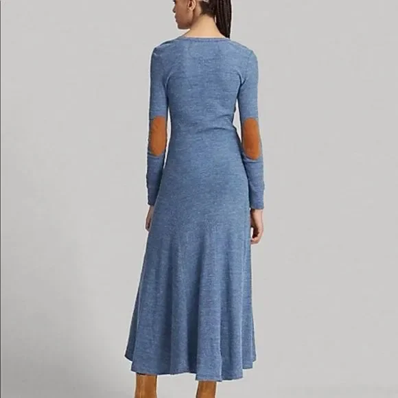 Polo Ralph Lauren Waffle Knit Henley Thermal Maxi Dress - Picture 4 of 4